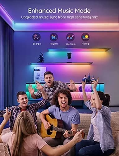 Govee RGBIC LED Strip Lights 32.8ft | Smart Multicolor Lighting for Home Decor thumbnail 3