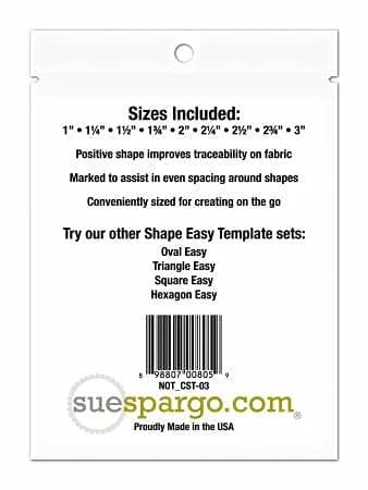 Sue Spargo Circles Easy Creative Stitching Templates Set - 9 Piece Set, 1"-3" Diameters | Classic Quilting & Sewing Tools thumbnail 6