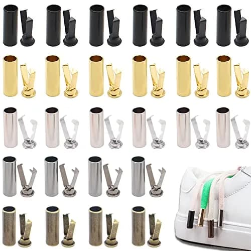 GeoGeoDIY Alloy Shoelace Tips 50 Sets | Durable Metal Aglets for DIY Shoe Laces & Clothes thumbnail 1