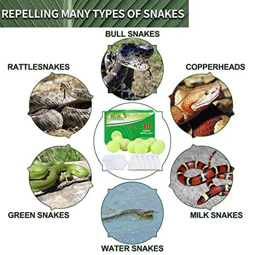 USKICH Natural Snake Repellent Balls 10 Pack | Repels Snakes, Rats & Pests Outdoors & Indoors thumbnail 4