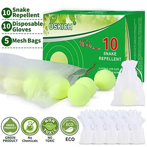 USKICH Natural Snake Repellent Balls 10 Pack | Repels Snakes, Rats & Pests Outdoors & Indoors thumbnail 3