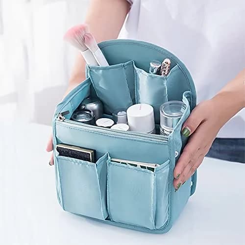 HOYOFO Mini Backpack Organizer Insert Light Blue | Lightweight Nylon Bag Divider for Small Backpacks & Purses thumbnail 2