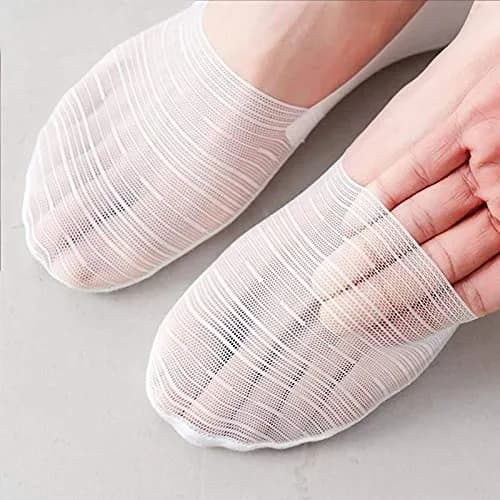 coloredlife Invisible Ice Silk No Show Socks | 5 Pairs, Unisex Shoe Liners thumbnail 6