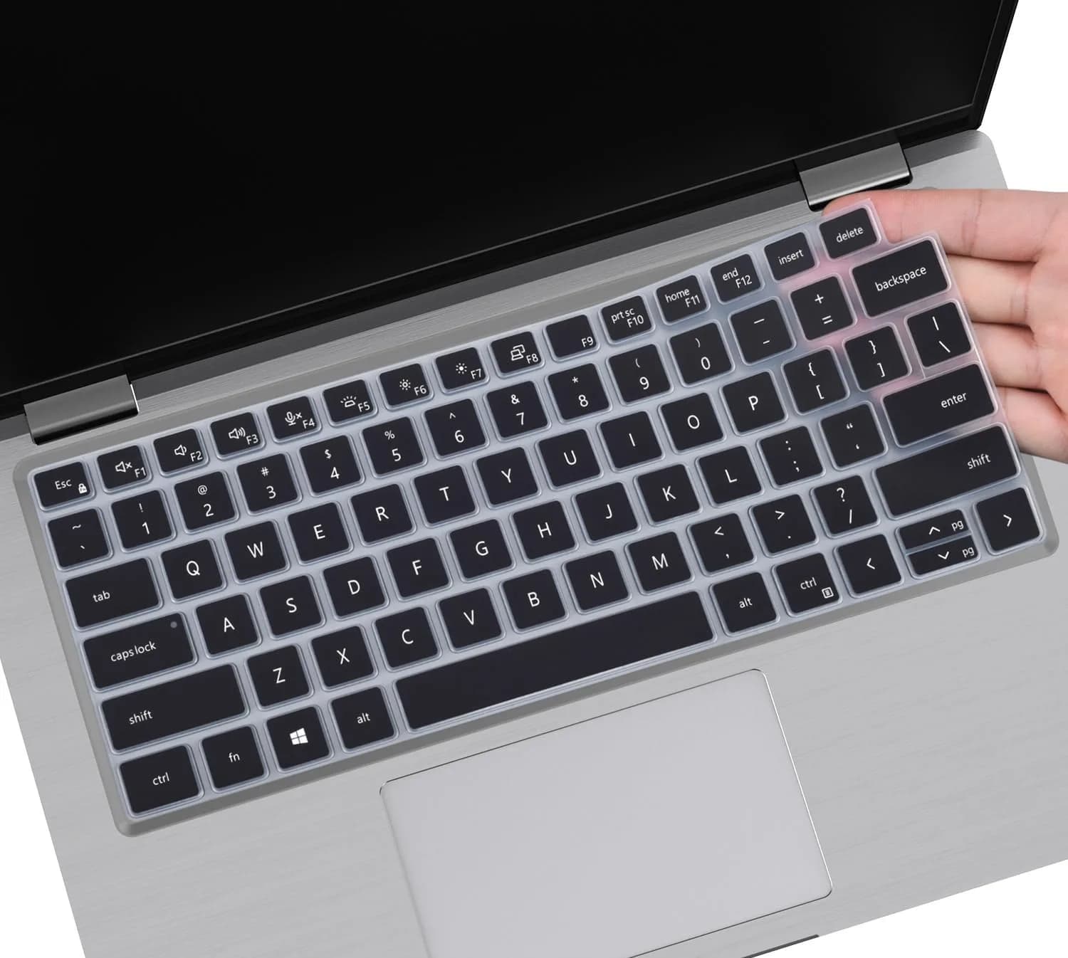 CaseBuy Pink Silicone Keyboard Cover for Dell Latitude 14" & 15.6" Laptops | US Layout Protector Skin — Black