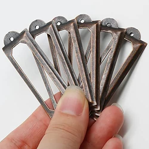 Qjaiune Metal Label Holders 60x17mm Red Bronze (2.36"x0.67") with Screws | Antique Copper Finish, Rust-Resistant, 50-Pack thumbnail 4