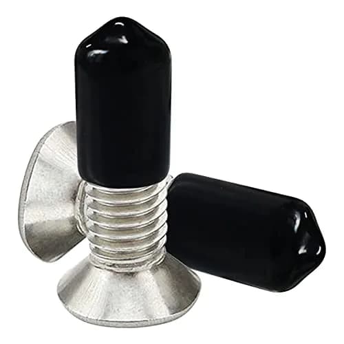 yuntop 50pcs Black Rubber End Caps for 8mm-8.5mm (5/16 Inch) Screws, Tubes, Pipes | Protective Thread Covers thumbnail 5