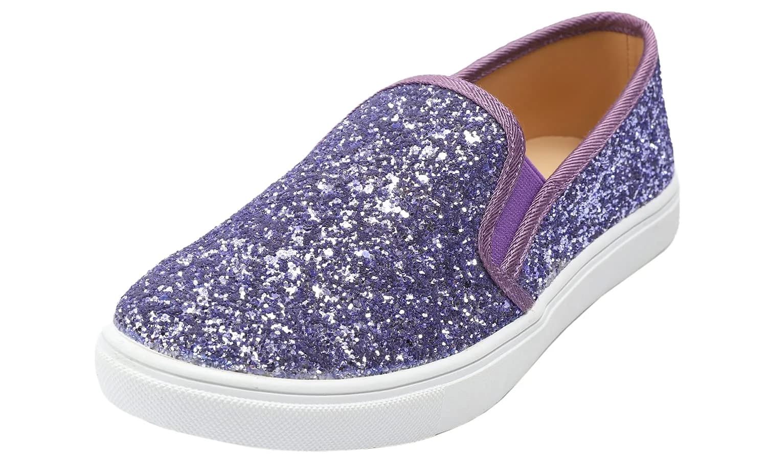 FEVERSOLE Women's Fashion Slip-On Sneakers 8 M US | Casual Flat Loafers Lavender