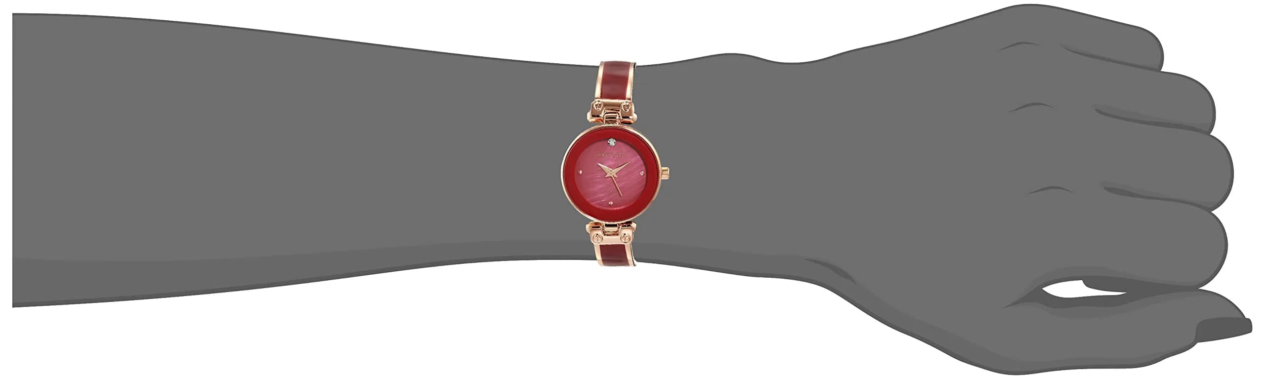 Anne Klein Women's Rose Gold-Tone Bangle Watch with Diamond Dial | 28mm Case thumbnail 6