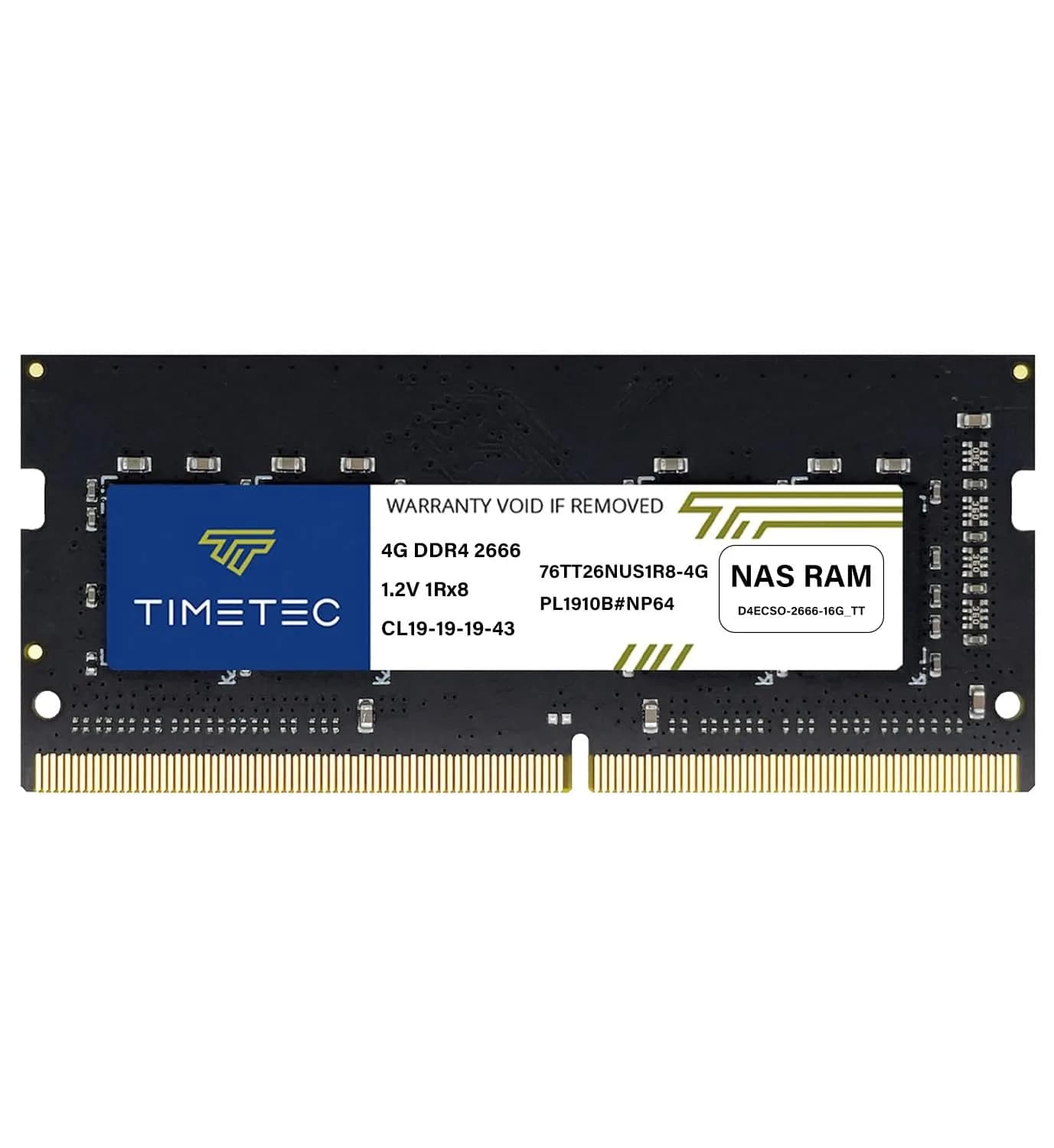 Timetec DDR4-2666 4GB SODIMM RAM | Compatible with Synology NAS Models — 2666MHz 4GB
