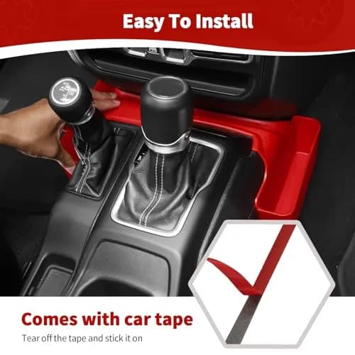 RT-TCZ Red Caddy for Jeep Wrangler JL JLU Gladiator JT 2018-2024 2-Pack | Organizes Phones, Change, and Small Items thumbnail 5