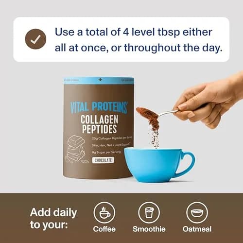 Vital Proteins Collagen Peptides Powder Chocolate 26.8oz (800ml) | Supports Hair Skin Nails Joints thumbnail 8