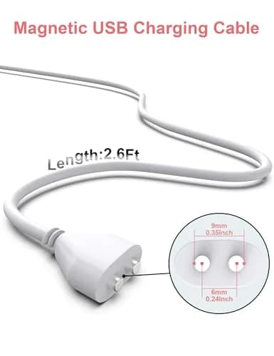 Bicmice Magnetic USB DC Charger Cable 6mm (0.24in) | Pure Copper Core, White thumbnail 5