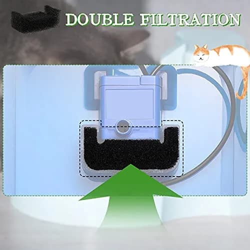 Outus Sponge Filters for Cat Dog Water Fountain Replacement, 16 Pieces | Efficient Impurity Filtration for Pet Water thumbnail 2