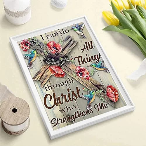 Clendo Christ Diamond Painting Kit for Adults, 5D Full Drill Resin Gem Art with Crucifix Design, 30x40cm | DIY Craft for Home Wall Decor thumbnail 2