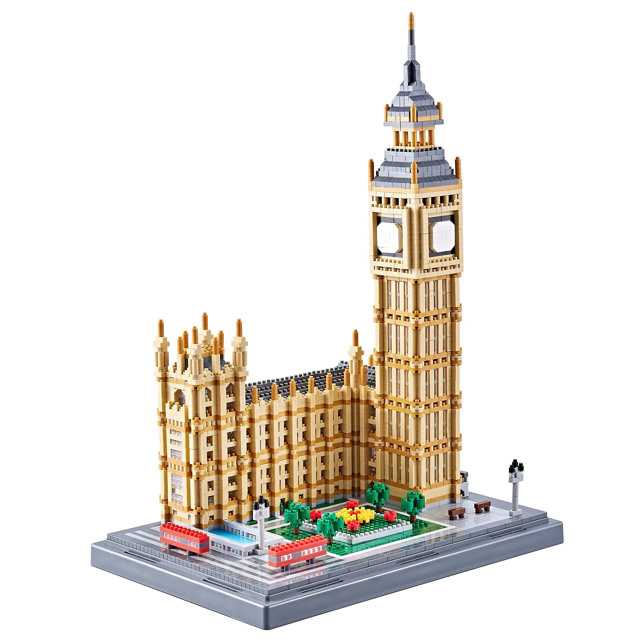 KLMEi London Big Ben Micro Building Blocks Set 4112 PCS | Educational STEM Toy for Ages 14+ — Beige