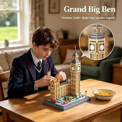 KLMEi London Big Ben Micro Building Blocks Set 4112 PCS | Educational STEM Toy for Ages 14+ thumbnail 2