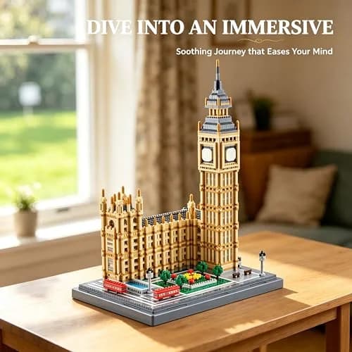 KLMEi London Big Ben Micro Building Blocks Set 4112 PCS | Educational STEM Toy for Ages 14+ thumbnail 3