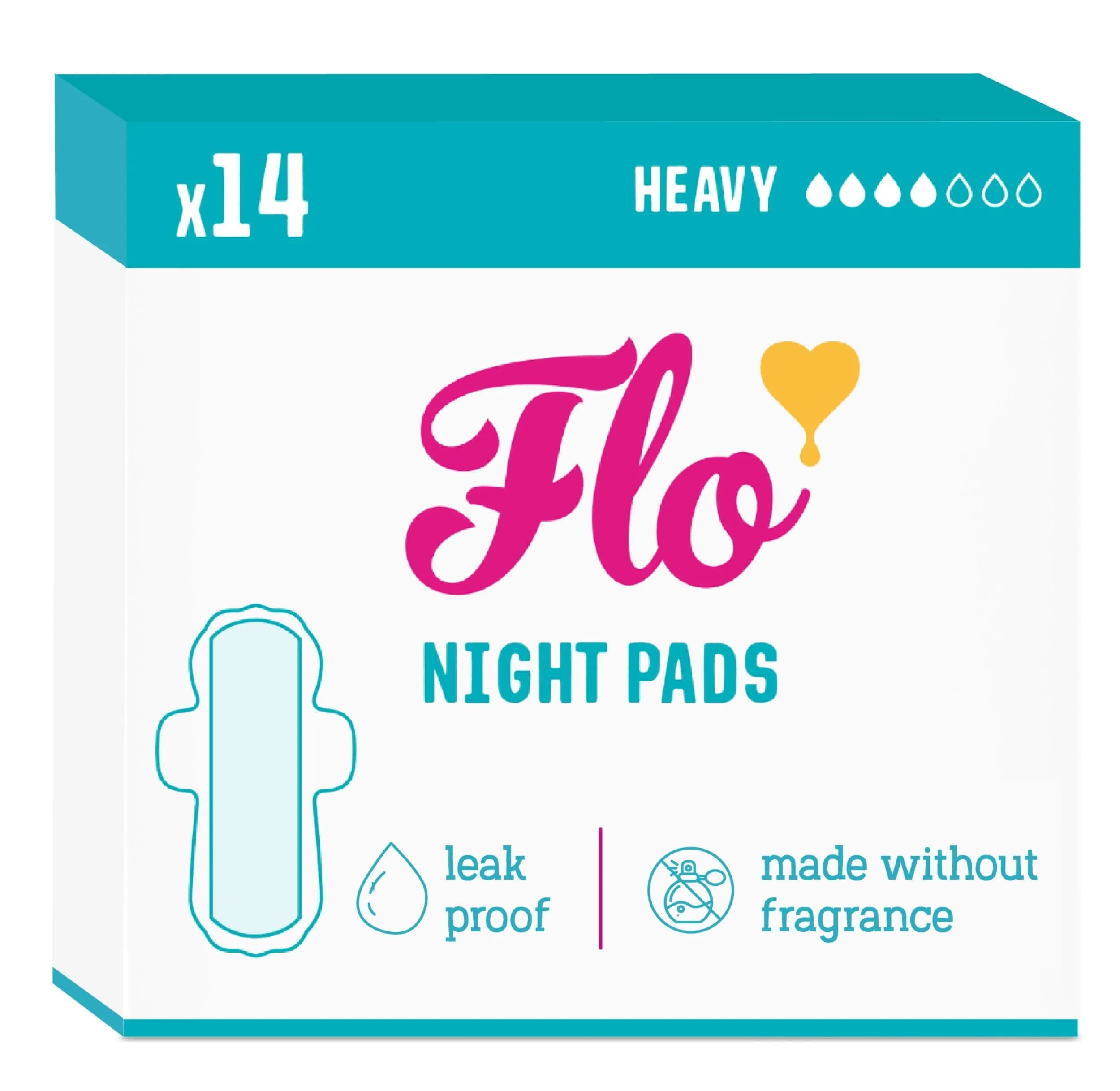 FLO Day Menstrual Pads 88 Count | Organic Bamboo Period Pads with Wings, Ultra-Thin, Regular Flow — Pad