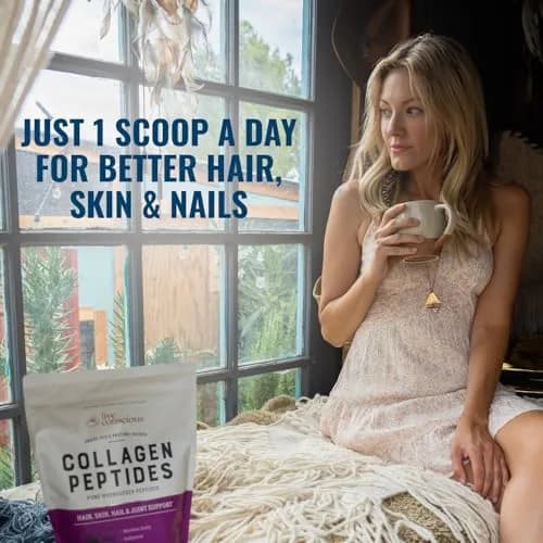 Live Conscious Collagen Powder Hydrolyzed Collagen Peptides Type I & III 203g (7.8 oz) | Supports Skin, Hair, Nails & Joints thumbnail 2