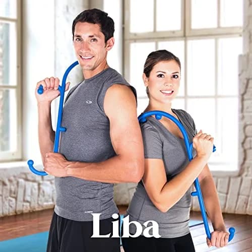 LiBa Trigger Point Back and Neck Massager 2-Pack Blue | Deep Tissue Muscle Knot Relief thumbnail 6