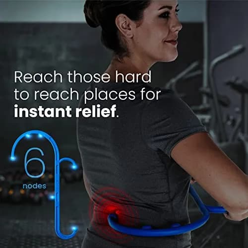LiBa Trigger Point Back and Neck Massager 2-Pack Blue | Deep Tissue Muscle Knot Relief thumbnail 3