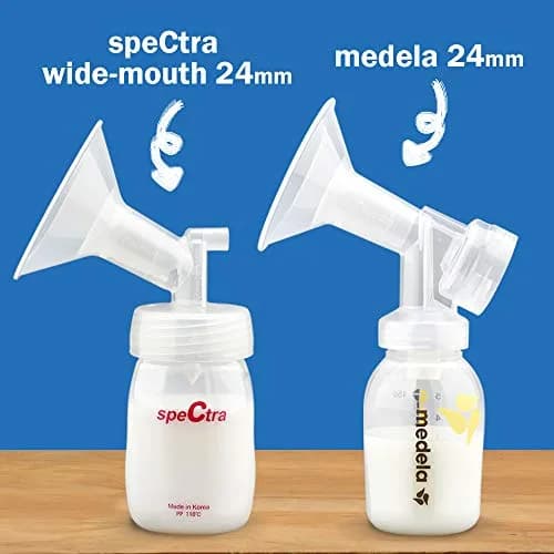 Maymom 21 mm Flange Insert for Medela & Spectra Shields | Reduces Nipple Tunnel to 21 mm (2-Pack, Semi-Clear) thumbnail 8