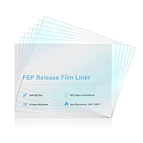 Comgrow 6PCS FEP Film Release Films 260 x 200 x 0.15mm | High Transmittance for LCD 3D Printers thumbnail 1
