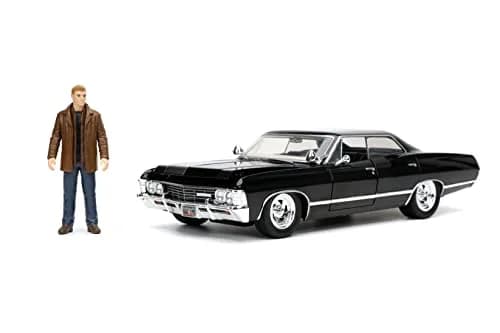 Jada Supernatural 1:24 1967 Chevy Impala Die-cast Car with Dean Winchester Figure | Ages 8+ (20 cm x 15 cm x 8 cm) thumbnail 1