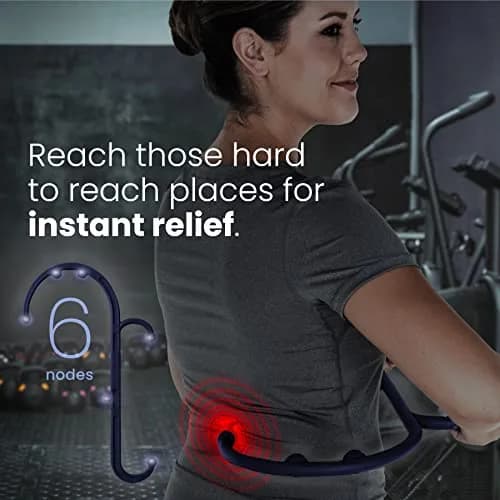 LiBa Trigger Point Hook Massager Navy | Deep Tissue Muscle Knot Relief for Neck, Back, and Full Body thumbnail 3