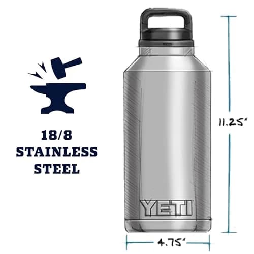 YETI Rambler 64 oz Bottle Vacuum Insulated Leakproof Stainless Steel with Chug Cap, White | Large Capacity & Durable thumbnail 4