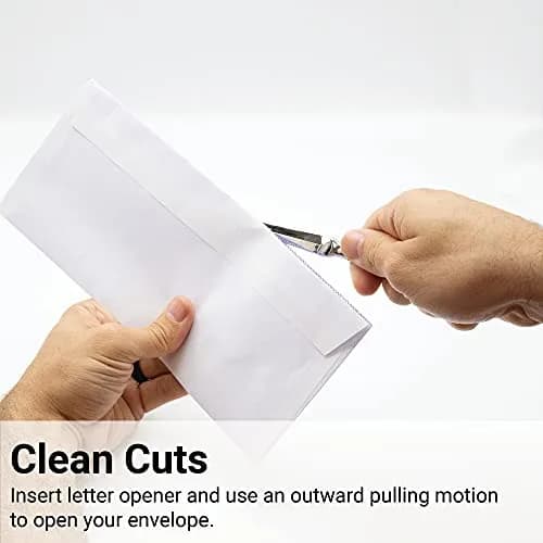 Uncommon Desks Safe Edge Letter Opener Knife Silver 1 Pack | Opens Mail Effortlessly thumbnail 4
