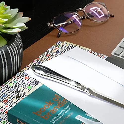 Uncommon Desks Safe Edge Letter Opener Knife Silver 1 Pack | Opens Mail Effortlessly thumbnail 6