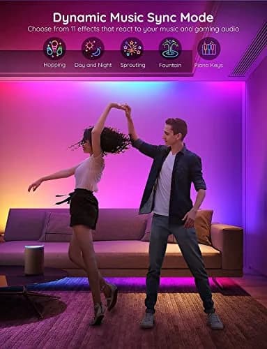 Govee RGBIC LED Strip Lights 5m (16.4ft) | Voice Control, Music Sync, AI Lighting thumbnail 4