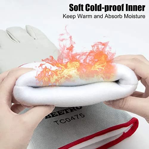 BEETRO -292℉— -418℉/-180℃— -250℃ Cryogenic Antifreeze Gloves 16 Inch | Low Temp Resistant, 5 Pairs thumbnail 7