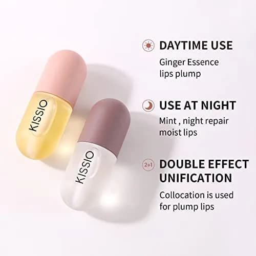 KISSIO Lip Plumper Set 4PCS | Hydrating & Volumizing Lip Care for Day & Night thumbnail 4