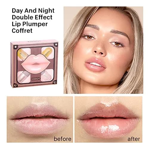 KISSIO Lip Plumper Set 4PCS | Hydrating & Volumizing Lip Care for Day & Night thumbnail 3