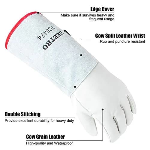 BEETRO -292℉— -418℉/-180℃— -250℃ Cryogenic Antifreeze Gloves 14 Inch | Low Temp Resistant 5 Pairs thumbnail 8