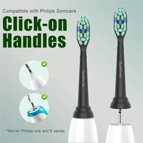 toptheway Toothbrush Replacement Heads Compatible with Philips Sonicare Black | Plaque Control 10 Pack thumbnail 2