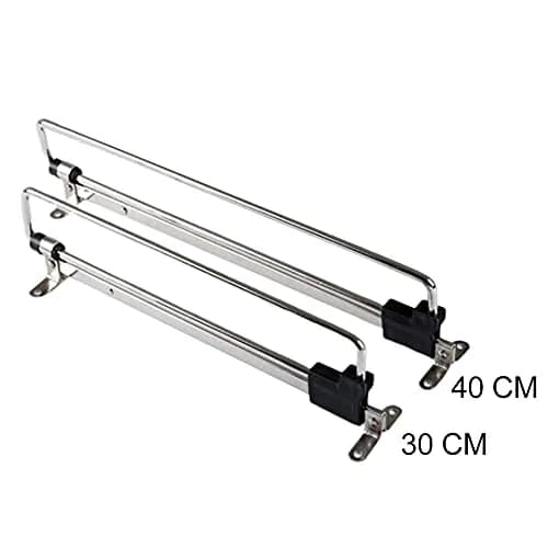 QOTSTEOS Heavy Duty Retractable Wardrobe Closet Pull Out Rod 30cm | Space-Saving Iron Organizer thumbnail 4