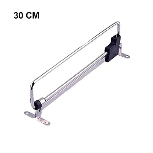 QOTSTEOS Heavy Duty Retractable Wardrobe Closet Pull Out Rod 30cm | Space-Saving Iron Organizer thumbnail 8