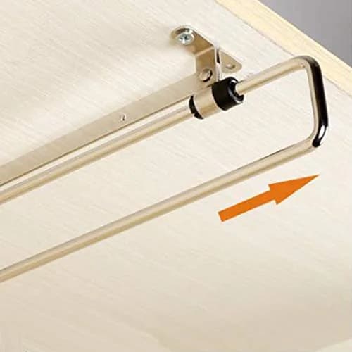 QOTSTEOS Heavy Duty Retractable Wardrobe Closet Pull Out Rod 30cm | Space-Saving Iron Organizer thumbnail 3