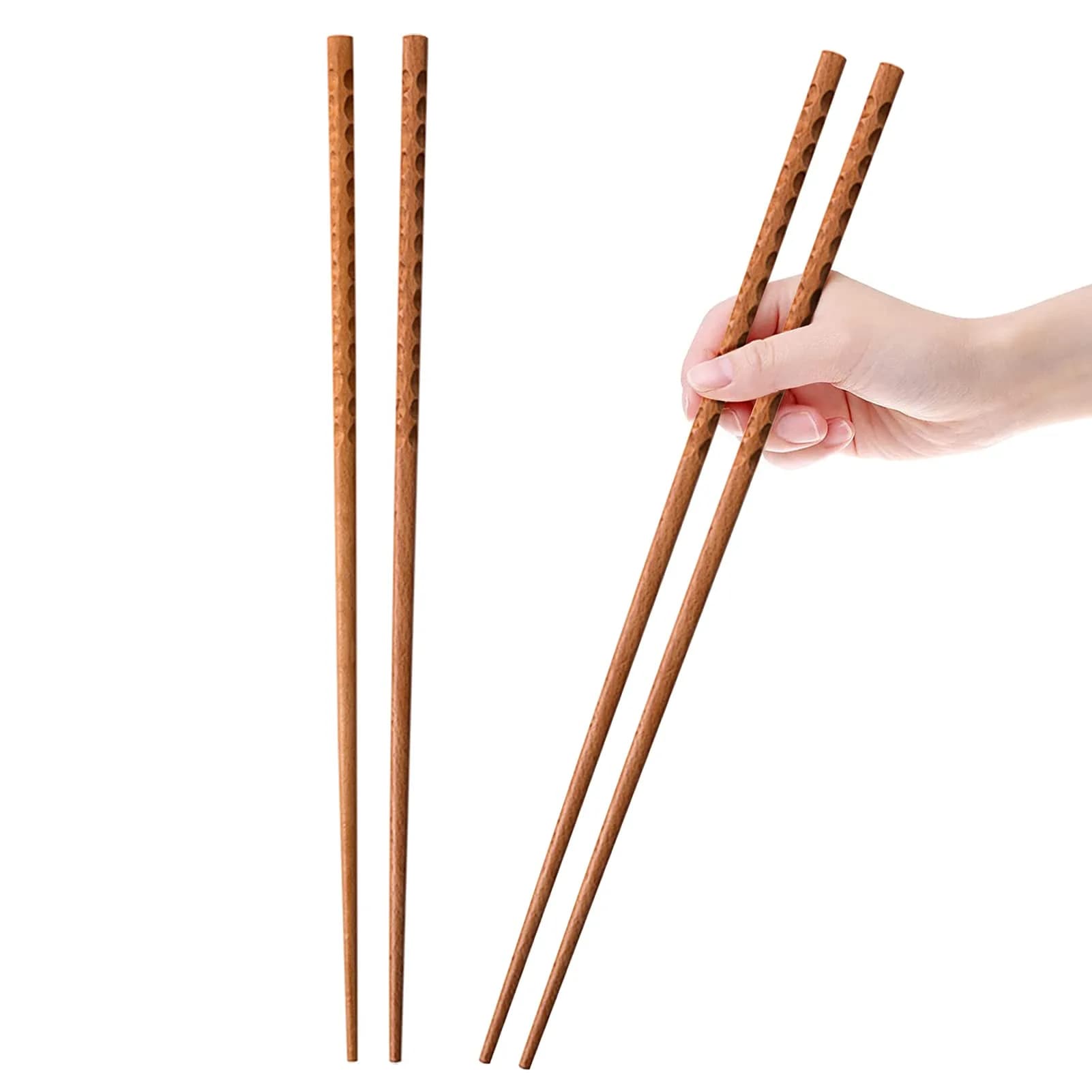 Rockhouse Beech Wood Cooking Chopsticks 42cm (16.5") | Anti-Slip Texture for Frying & Hotpot - main product image