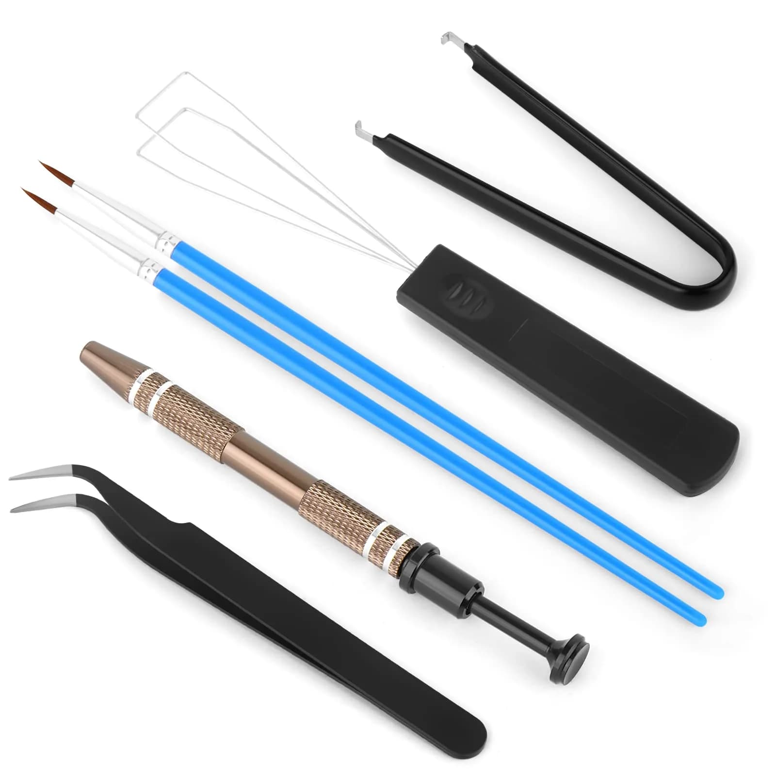 YIMAGUJRX Keyboard Lube Kit with Switch Opener Tweezers for Custom Keyboard, Keyboard Lube Tools — Lube Kit-B