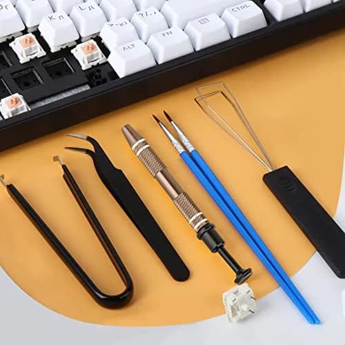 YIMAGUJRX RUNJRX Keyboard Lube Kit with Tweezers, Keycap Puller, Switch Puller, 4-Claw Grabber, Lube Pen for Custom Keyboard thumbnail 7