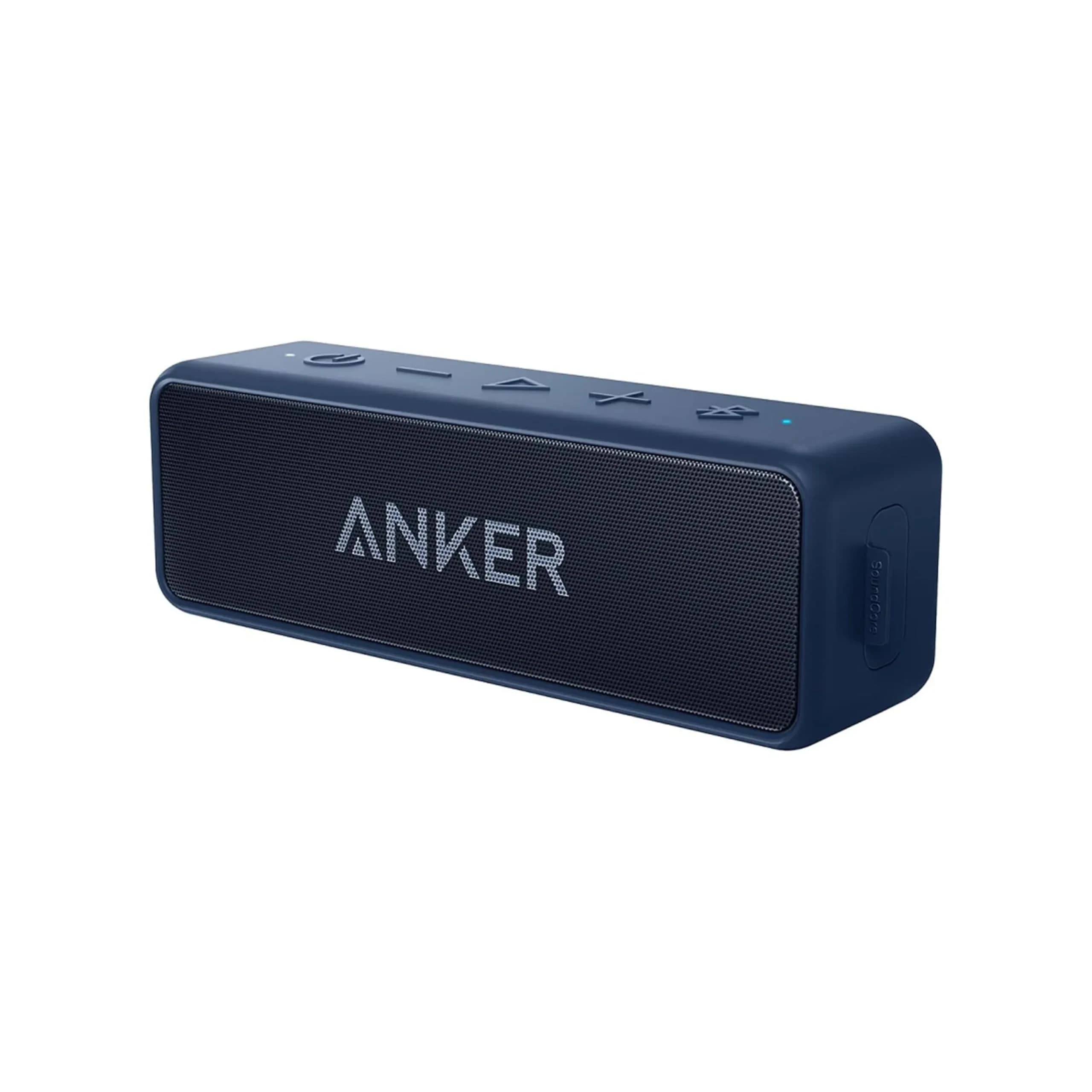 Anker Soundcore 2 Portable Bluetooth Speaker, Navy Blue | 12W Stereo Sound, IPX7 Waterproof, 24-Hour Playtime