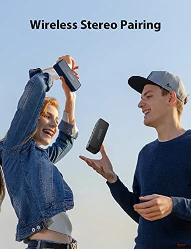 Anker Soundcore 2 Portable Bluetooth Speaker, Navy Blue | 12W Stereo Sound, IPX7 Waterproof, 24-Hour Playtime thumbnail 2