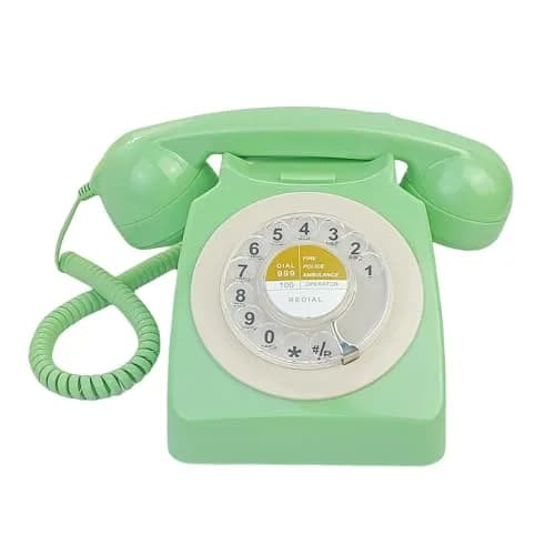 Benotek Vintage Retro Rotary Dial Landline Phone | Classic 1980s European Style, Bright Colors, Durable, Plug & Play, Ideal for Home & Office thumbnail 3