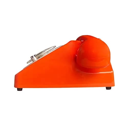 Benotek Rotary Dial Telephone Classic Metal Bell, 20.9cm (8.2in) Orange | Plug-and-Play Landline Phone with Redial thumbnail 4