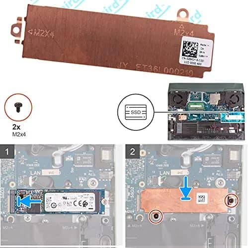 N\A M.2 2280 SSD Heatsink Thermal Shield with Support Bracket for Dell G15 5510 Series | Compatible Cooling Solution thumbnail 5