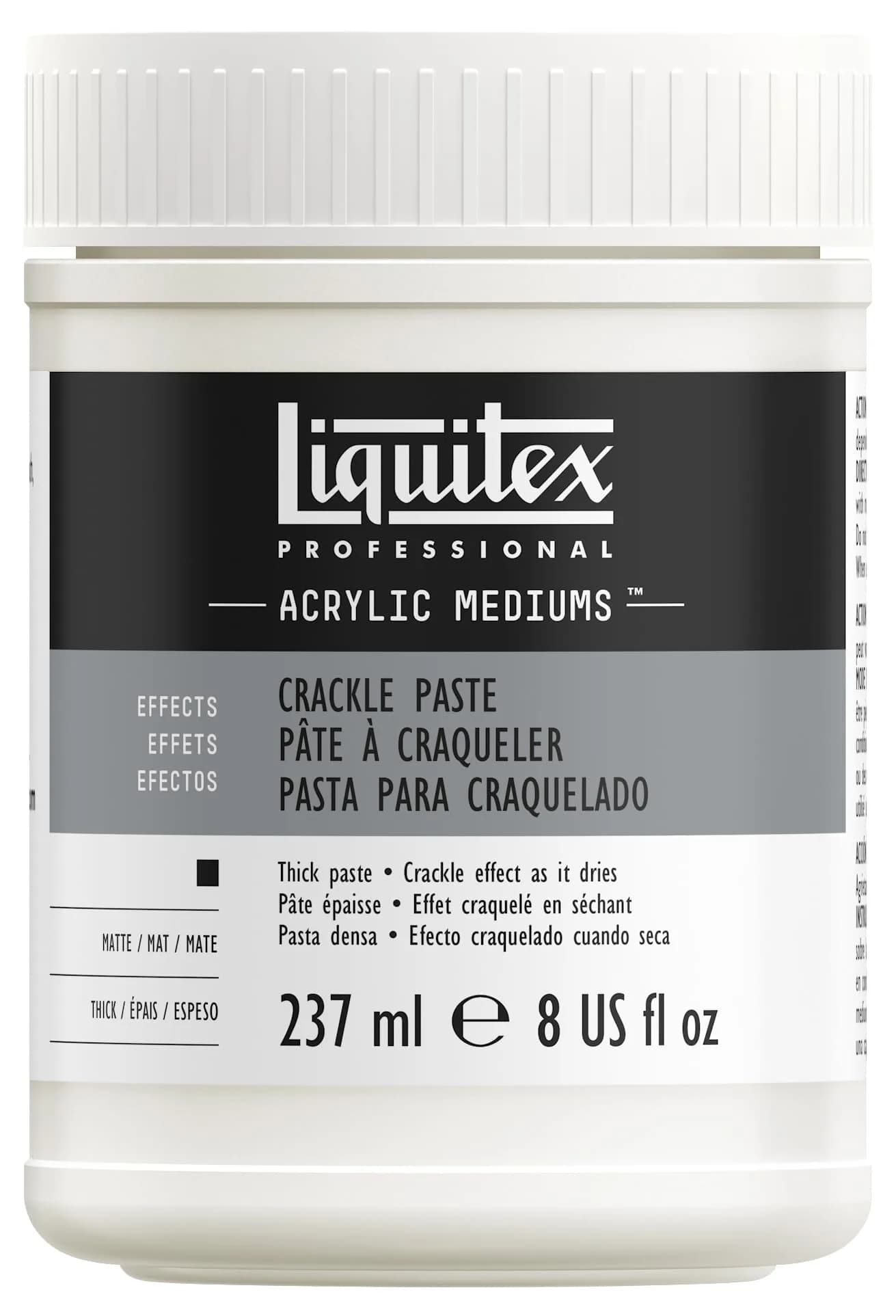 Liquitex Professional Effects Crackle Paste 237ml (8-oz) | Creates Crackled Texture — Crackle Paste